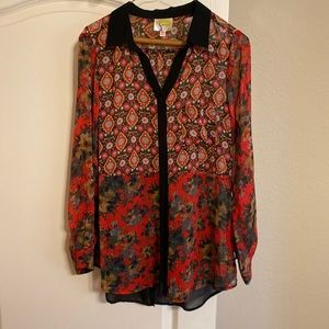 Red and Black Sheet Shirt